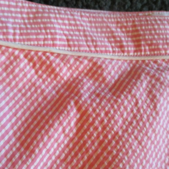 Greg Norman Seersucker Pink Golf Skort Skirt VTG - Picture 1 of 8